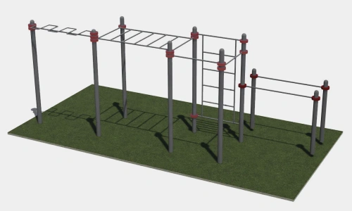 Два турника, брусья, рукоход змеевик, шведская стенка